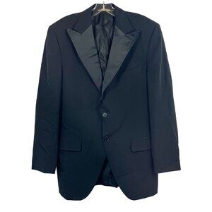 Dolce & Gabbana Black Tuxedo Blazer Jacket Satin Lapel Virgin Wool - Size 50